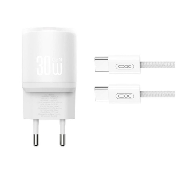 XO L150 ΦΟΡΤΙΣΤΗΣ 30W 1 ΘΥΡΑ TYPE-C, ΜΕ ΚΑΛΩΔΙΟ TYPE-C, ΛΕΥΚΟΣ