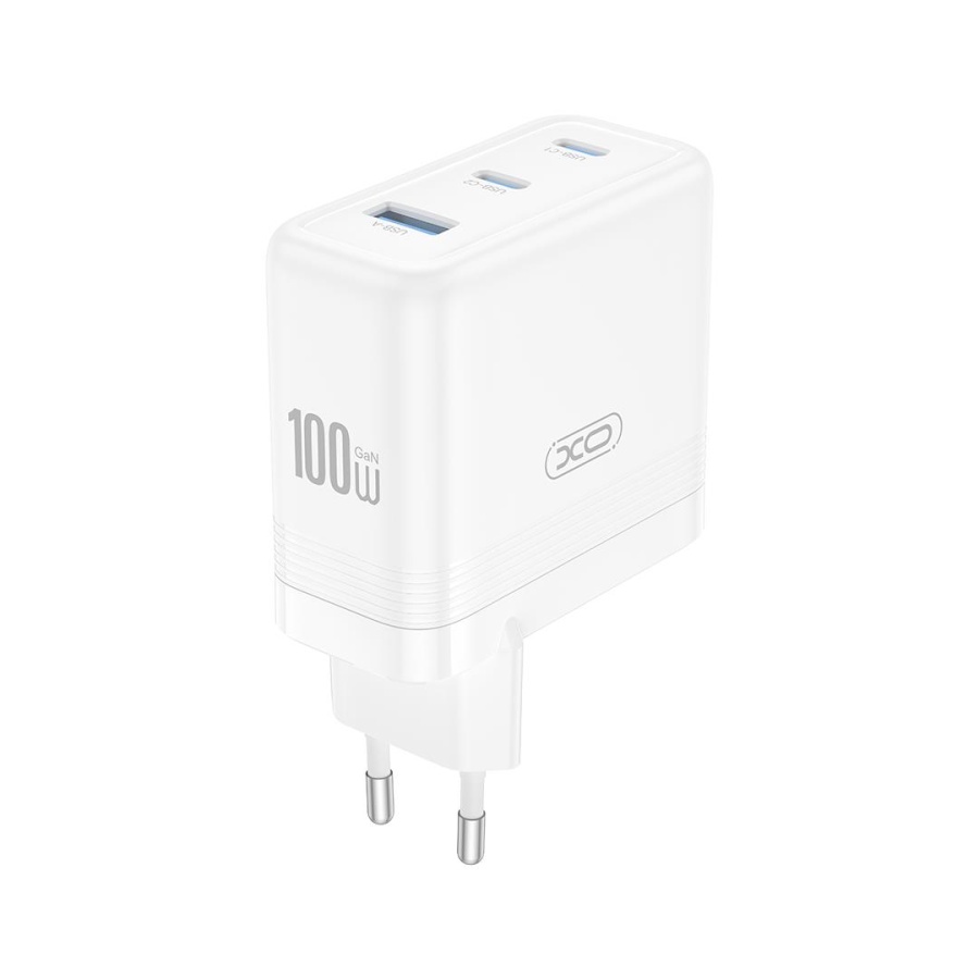 XO CE35 ΦΟΡΤΙΣΤΗΣ 100W GAN, 2 ΘΥΡΕΣ TYPE-C, 1 ΘΥΡΑ USB, ΛΕΥΚΟΣ