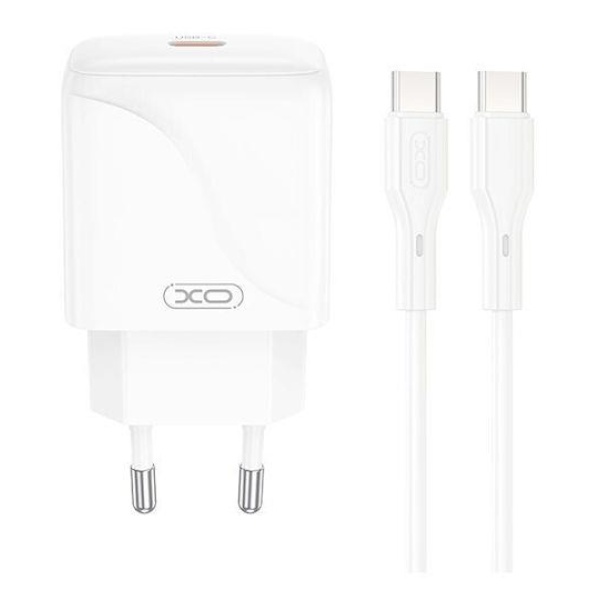 XO L141 ΦΟΡΤΙΣΤΗΣ 20W, 1 ΘΥΡΑ TYPE-C ΜΕ ΚΑΛΩΔΙΟ PD ΣΕ TYPE-C, ΛΕΥΚΟΣ