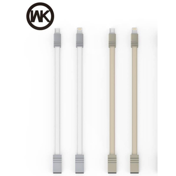 WK BLAZE LIGHTNING ΚΑΛΩΔΙΟ ΦΟΡΤΙΣΗΣ & DATA 1m, SILVER