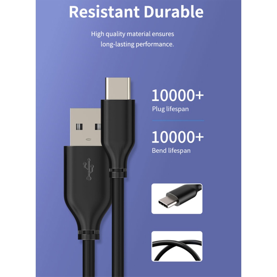 CABLETIME καλώδιο USB-C σε USB U323A, 3A, 480Mbps, 0.25m, μαύρο - Image 2