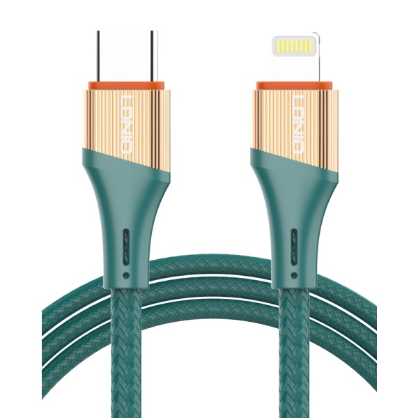 LDNIO καλώδιο Lightning σε USB-C LC631I, 30W PD, 1m, πράσινο