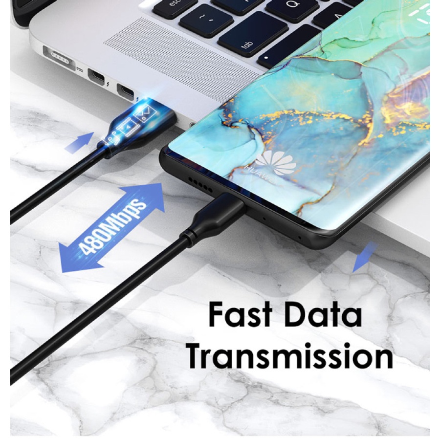 CABLETIME καλώδιο USB-C σε USB CT-CMAMN1, 3A, 480Mbps, 1m, μπλε - Image 4