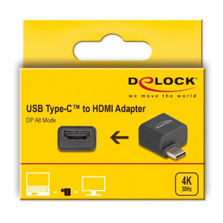 DELOCK αντάπτορας USB-C σε HDMI 64256, 4K/30Hz, μαύρος - Image 5