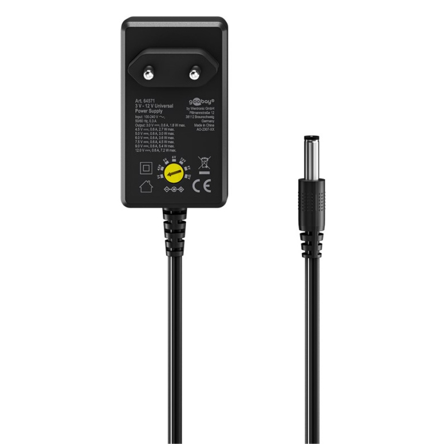 GOOBAY επιτοίχιος φορτιστής 64571, 3V-12V, 7.2W/0.6A, 12 tips - Image 3