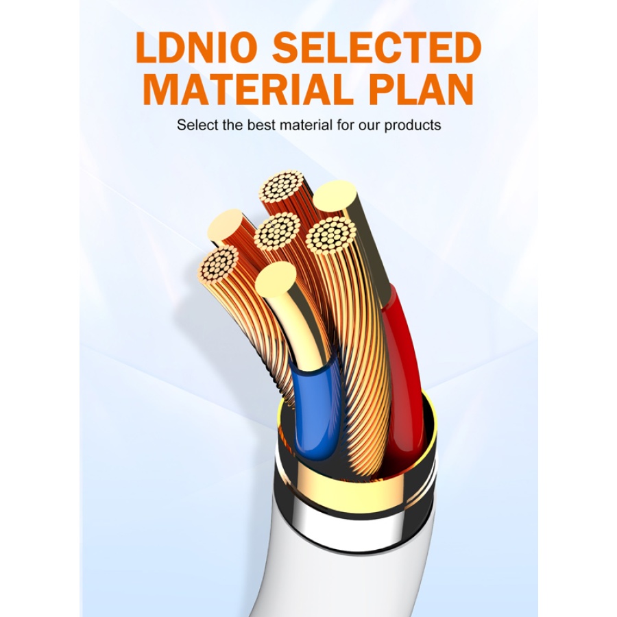 LDNIO καλώδιο Lightning σε USB-C LC602I, 30W PD, 2m, γκρι - Image 3