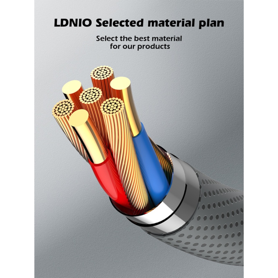 LDNIO καλώδιο Lightning σε USB-C LC441I, 30W PD, 1m, γκρι - Image 4