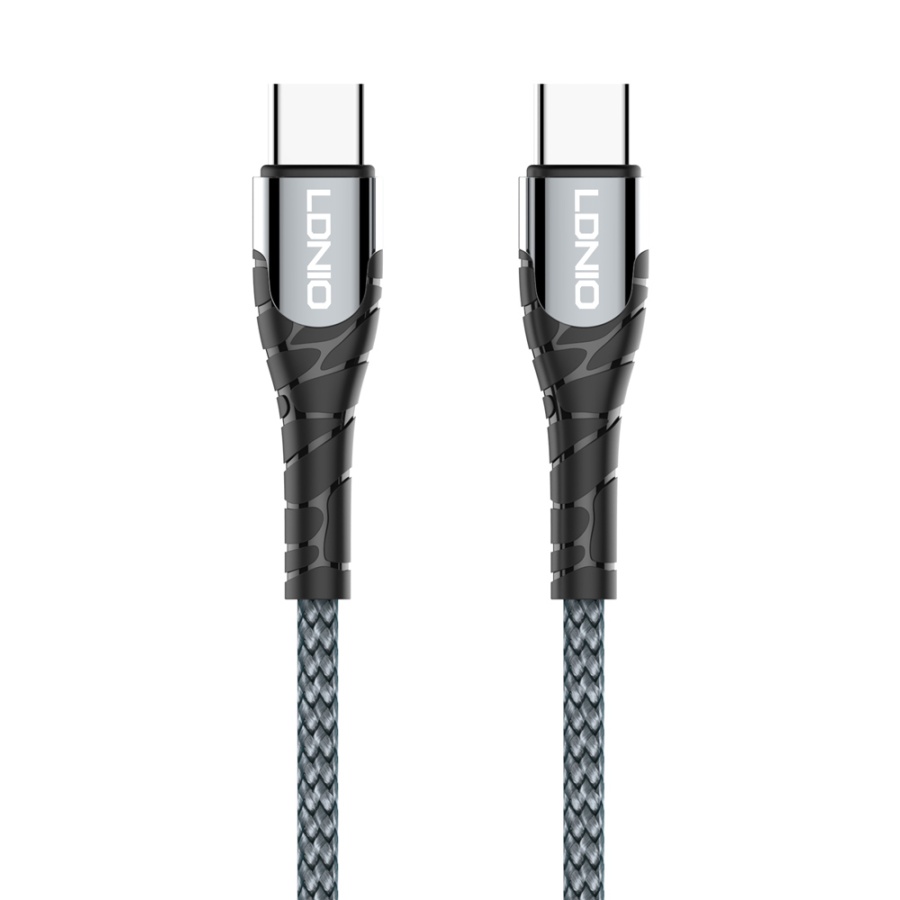 LDNIO καλώδιο USB-C σε USB-C LC102, 65W PD, 2m, γκρι