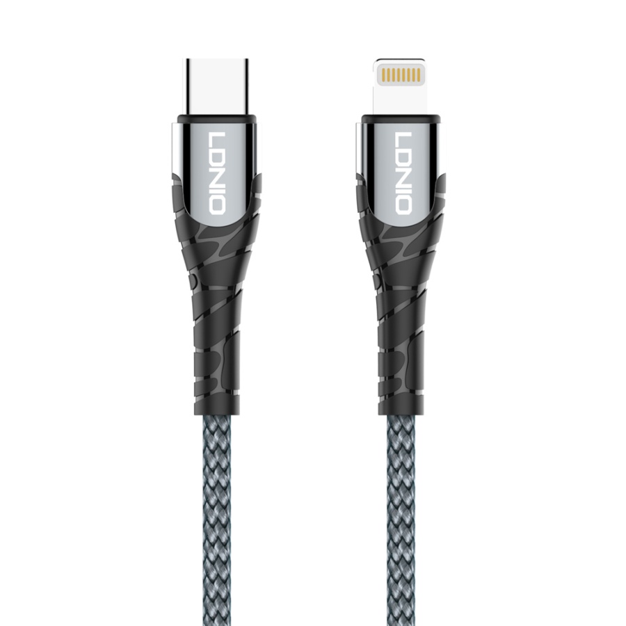 LDNIO καλώδιο Lightning σε USB-C LC111, 30W PD, 1m, γκρι