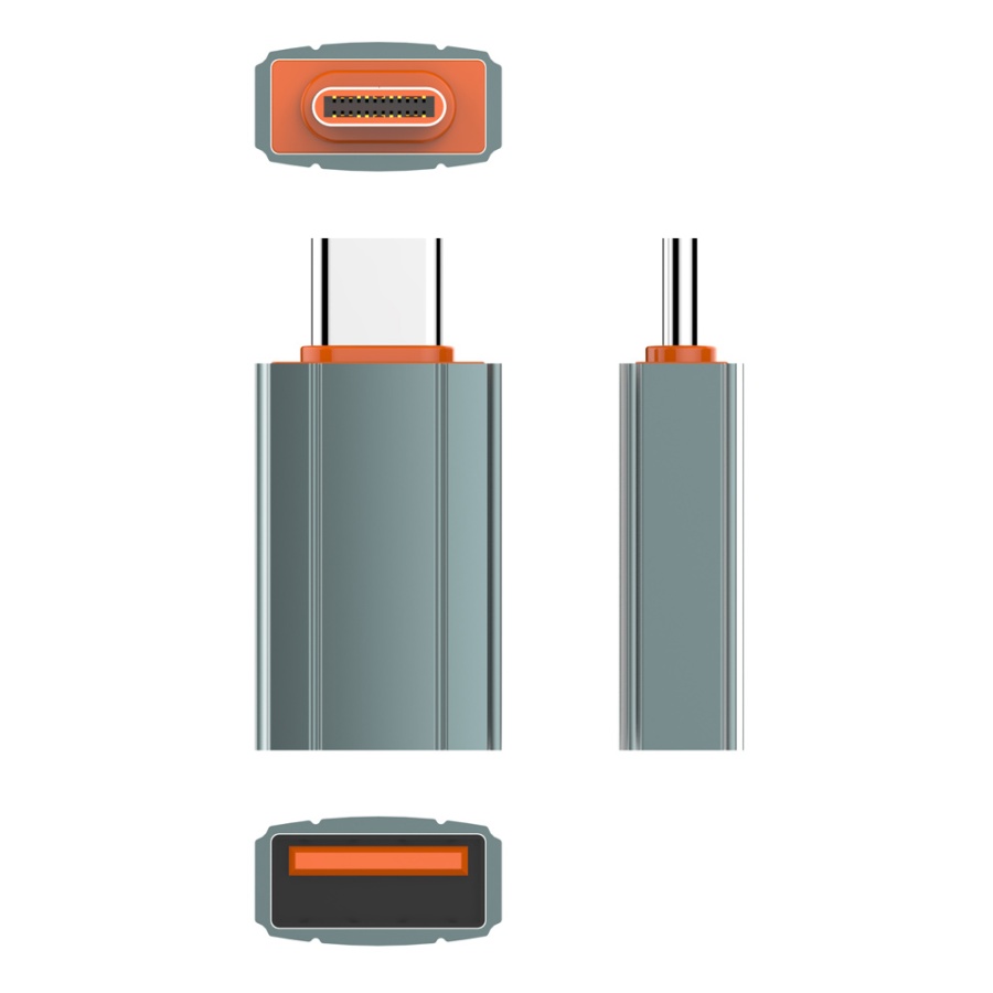 LDNIO αντάπτορας USB-C σε USB LC140, αρσενικό σε θηλυκό, γκρι - Image 6