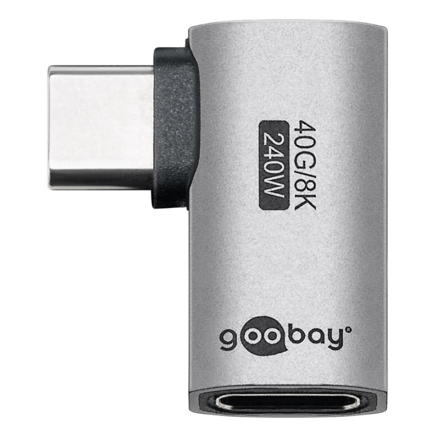 GOOBAY αντάπτορας USB-C 74441, γωνιακός 90°, USB4, 240W, 40Gbps, 8K, γκρι - Image 9