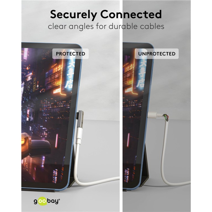 GOOBAY αντάπτορας USB-C 74443, γωνιακός 90°, USB4, 240W, 40Gbps, 8K, γκρι - Image 3