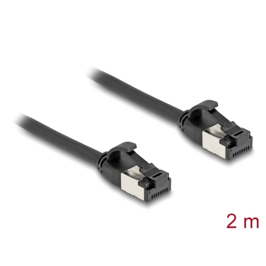 DELOCK καλώδιο δικτύου 80184, CAT 8.1 U/FTP, 40Gbps, 2m, μαύρο - Image 2