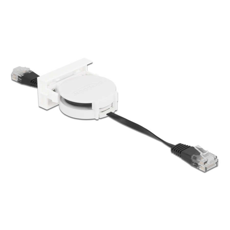 DELOCK module καλώδιο RJ45 Easy 45 81361 Cat.5e, ανασυρόμενο 50cm, μαύρο - Image 3
