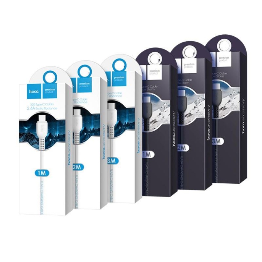 HOCO X20 FLASH ΚΑΛΩΔΙΟ TYPE-C ΦΟΡΤΙΣΗΣ & DATA 3m, BLACK - Image 3