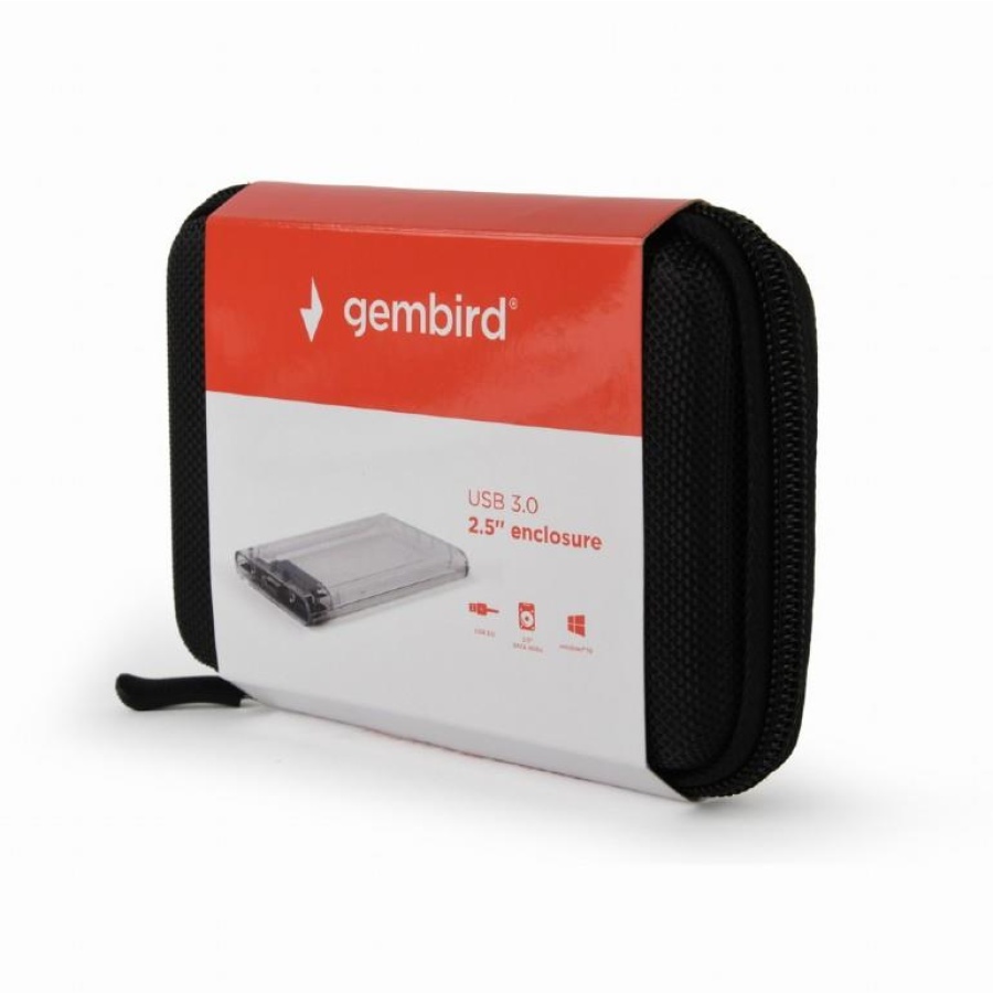 GEMBIRD ΘΗΚΗ ΓΙΑ HDD 2.5" USB 3.0 ΔΙΑΦΑΝΗ ΓΙΑ ΔΙΣΚΟ 9.5ΜΜ - Image 4