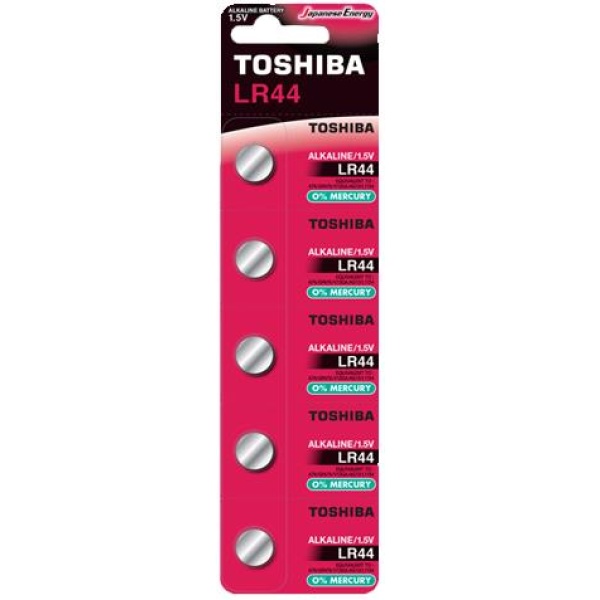 ΜΠΑΤΑΡΙΕΣ TOSHIBA ΑΛΚΑΛΙΚΕΣ LR44 (1 TEM)