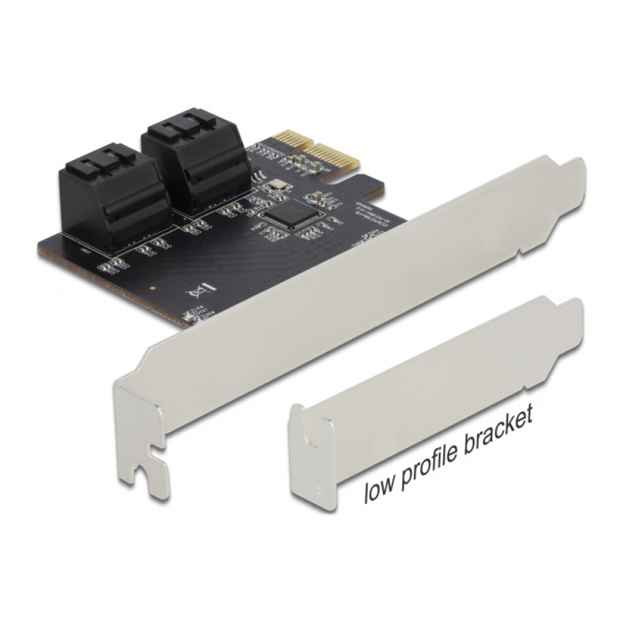 DELOCK κάρτα επέκτασης PCIe σε 4x SATA 90010, 6Gb/s, Low Profile - Image 2