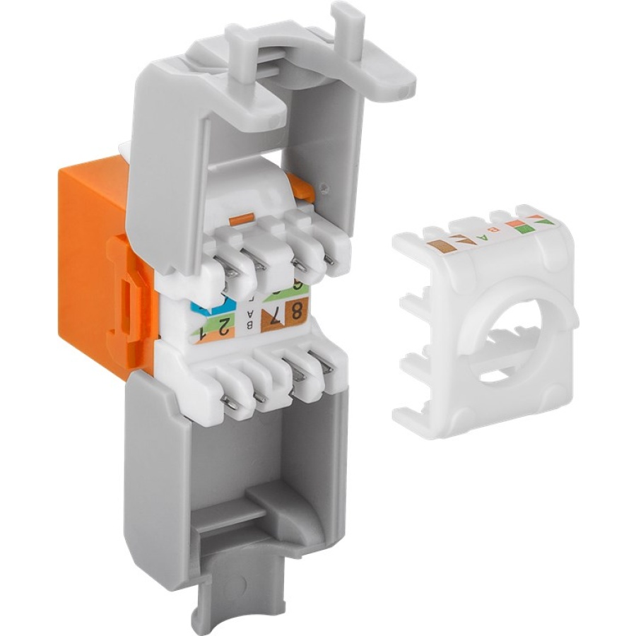GOOBAY Keystone module RJ45 CAT 6A 90690, UTP, πορτοκαλί - Image 2