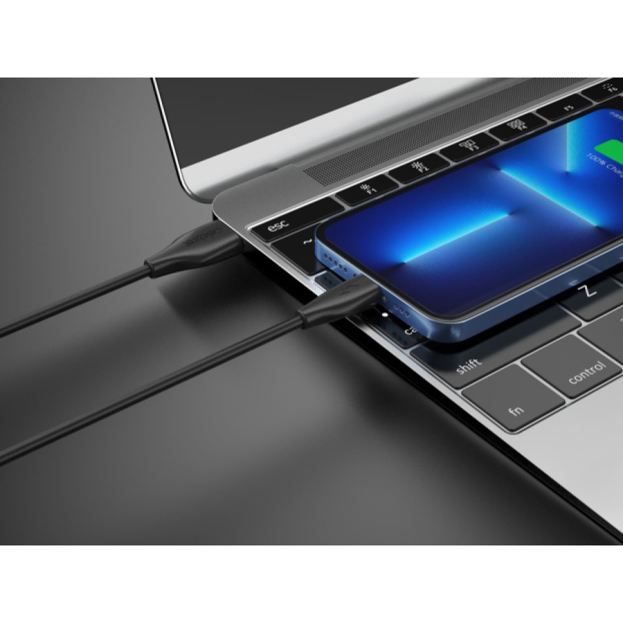 CELEBRAT καλώδιο USB-C σε USB CB-31A, 3A, 480Mbps, 1m, μαύρο - Image 2