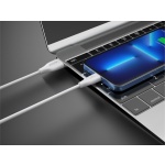 CELEBRAT καλώδιο USB-C σε USB CB-31A, 3A, 480Mbps, 1m, λευκό - Image 2