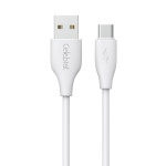 CELEBRAT καλώδιο USB-C σε USB CB-31A, 3A, 480Mbps, 1m, λευκό - Image 3