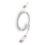 CELEBRAT καλώδιο micro USB σε USB CB-33M, flat, 2.1A, 1m, λευκό - Image 3