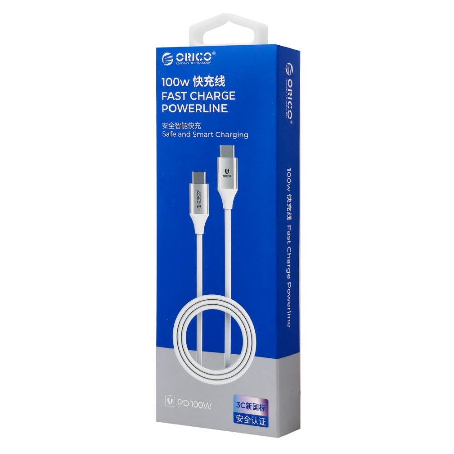 ORICO καλώδιο USB-C CDX-100CC, 100W, 480Mbps, 1m, λευκό - Image 5