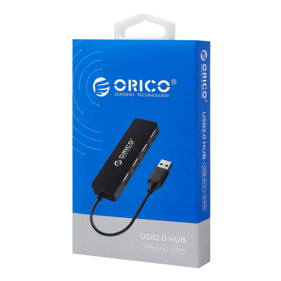 ORICO USB hub FL01, 4x θυρών, USB 2.0, 480Mbps, USB σύνδεση, μαύρο - Image 4