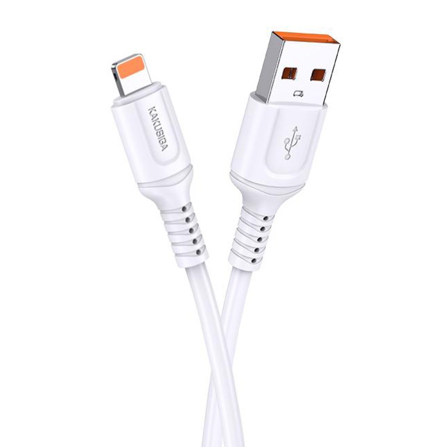KAKUSIGA καλώδιο Lightning σε USB KSC-805, 2.4A, 480Mbps, 1m, λευκό - Image 3