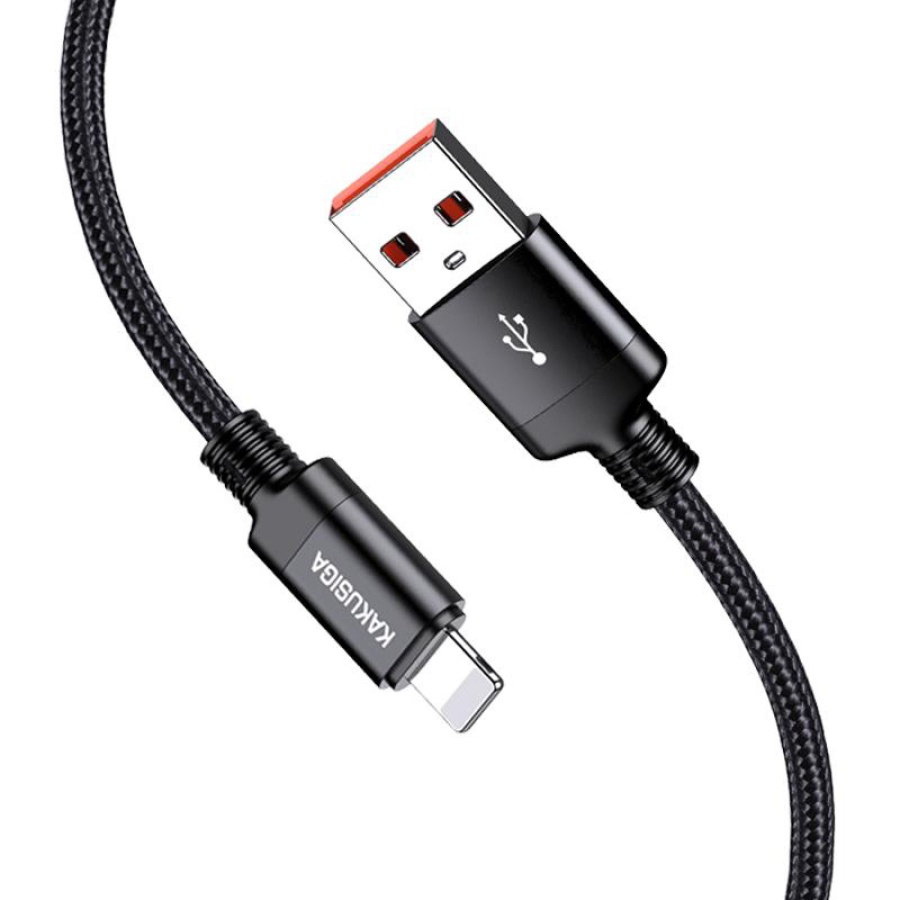 KAKUSIGA καλώδιο Lightning σε USB KSC-970, 3A, 480Mbps, 1m, μαύρο - Image 3