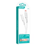 KAKUSIGA καλώδιο Lightning σε USB-C KSC-984, σιλικόνης, 27W, 480Mbps, 1m, λευκό - Image 4