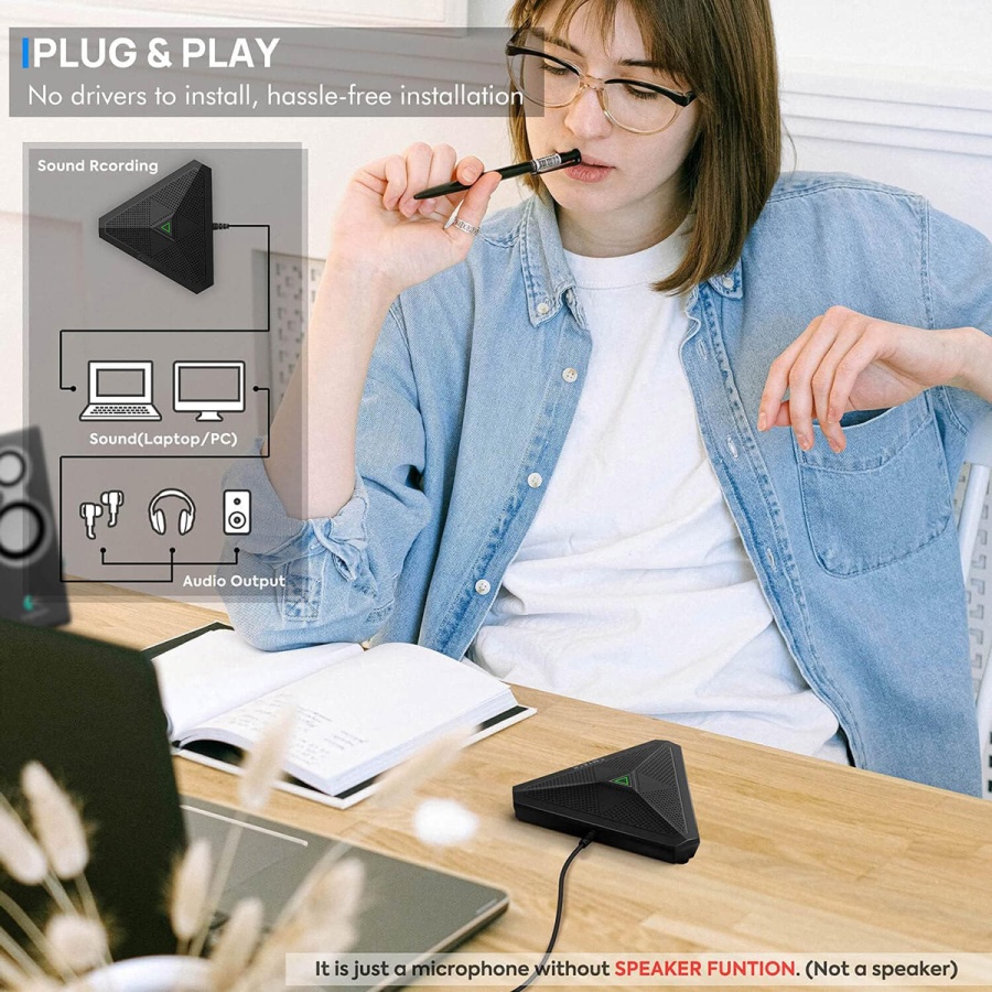 CMTECK επιτραπέζιο μικρόφωνο M001, omnidirectional, USB, μαύρο - Image 2