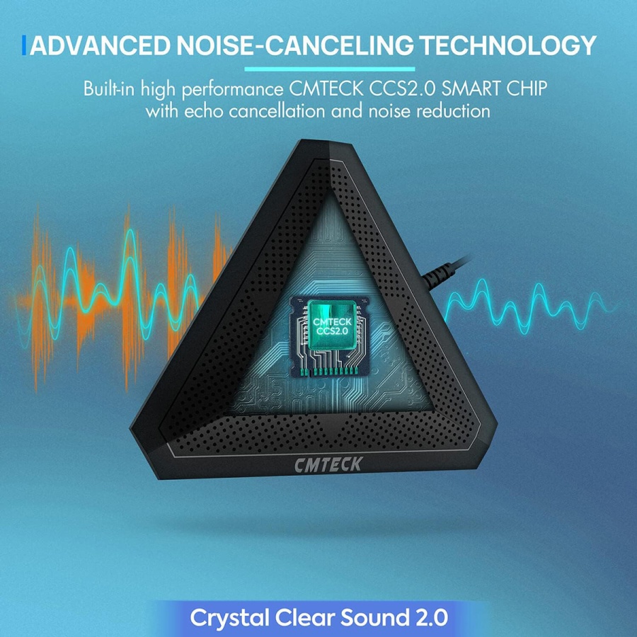 CMTECK επιτραπέζιο μικρόφωνο M001, omnidirectional, USB, μαύρο - Image 4
