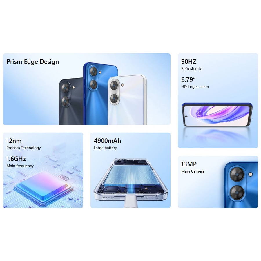MEIZU smartphone Mblue 21, 6.79", 6/128GB, 4900mAh, μαύρο - Image 2