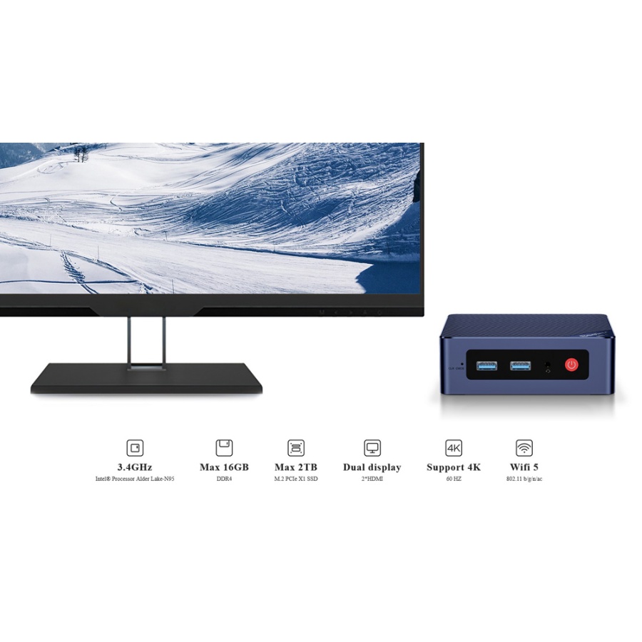 BEELINK mini PC MINI S12, Intel CPU N95, 16GB, 500GB SSD, Windows 11 Pro - Image 5