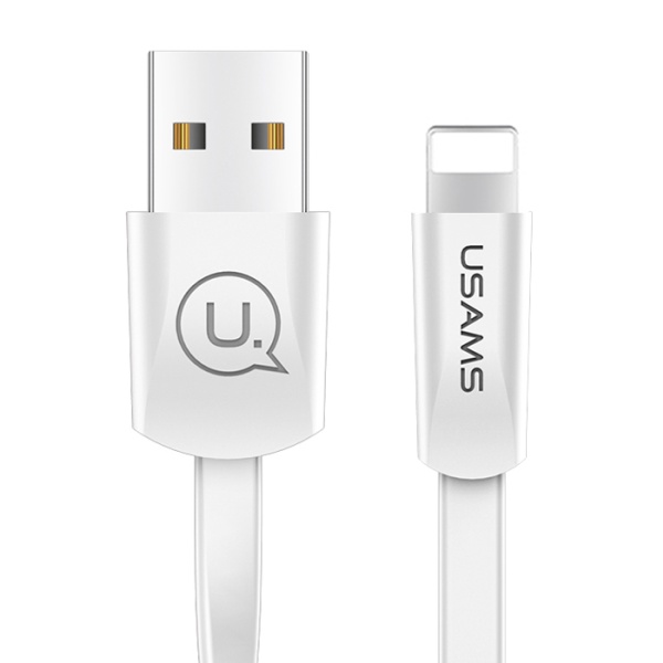 USAMS καλώδιο USB σε Lightning US-SJ199, 2A, 1.2m, λευκό