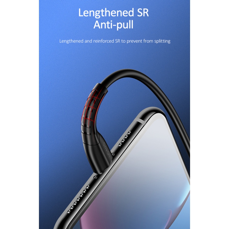 USAMS καλώδιο Lightning σε USB US-SJ364, 2A, 1m, μαύρο - Image 2