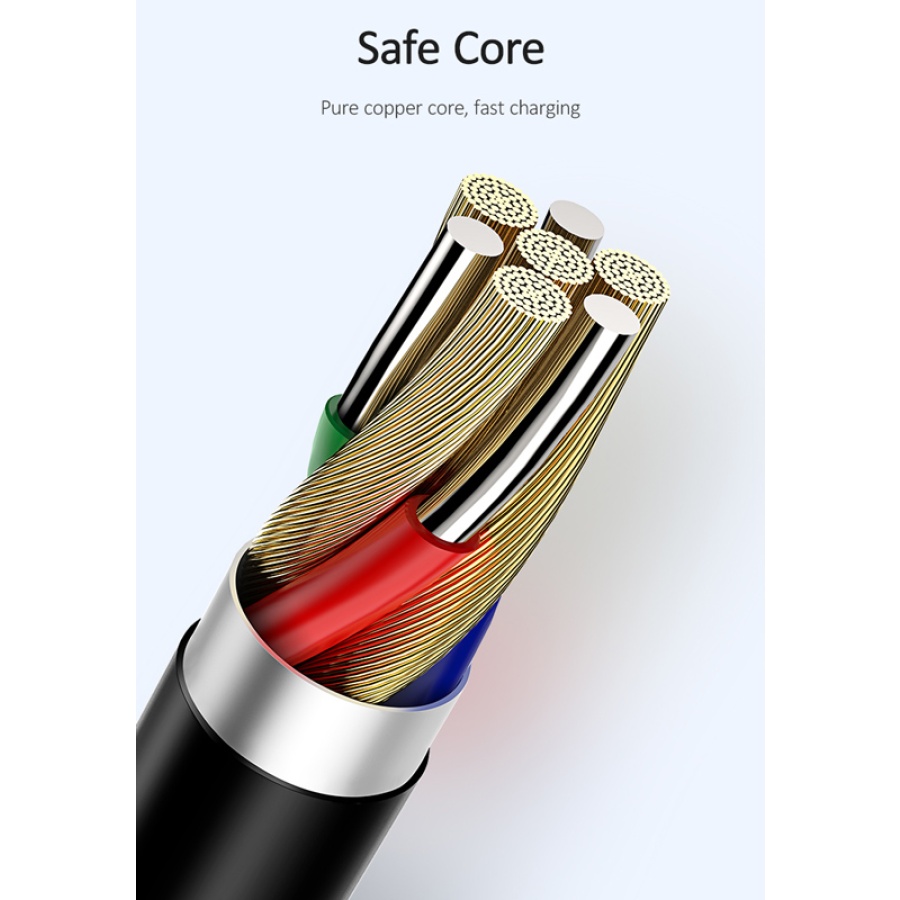 USAMS καλώδιο Lightning σε USB US-SJ364, 2A, 1m, μαύρο - Image 4