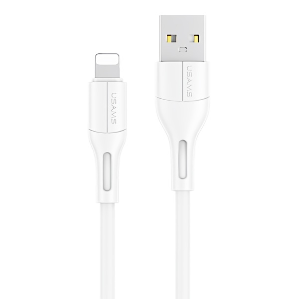 USAMS καλώδιο USB σε Lightning US-SJ500, 2A, 1m, λευκό
