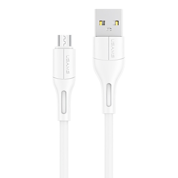 USAMS καλώδιο Micro USB σε USB US-SJ502, 2A, 1m, λευκό
