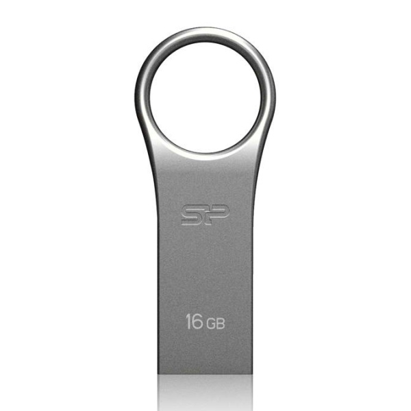 SILICON POWER USB Flash Drive Firma F80, 16GB, USB 2.0, ασημί