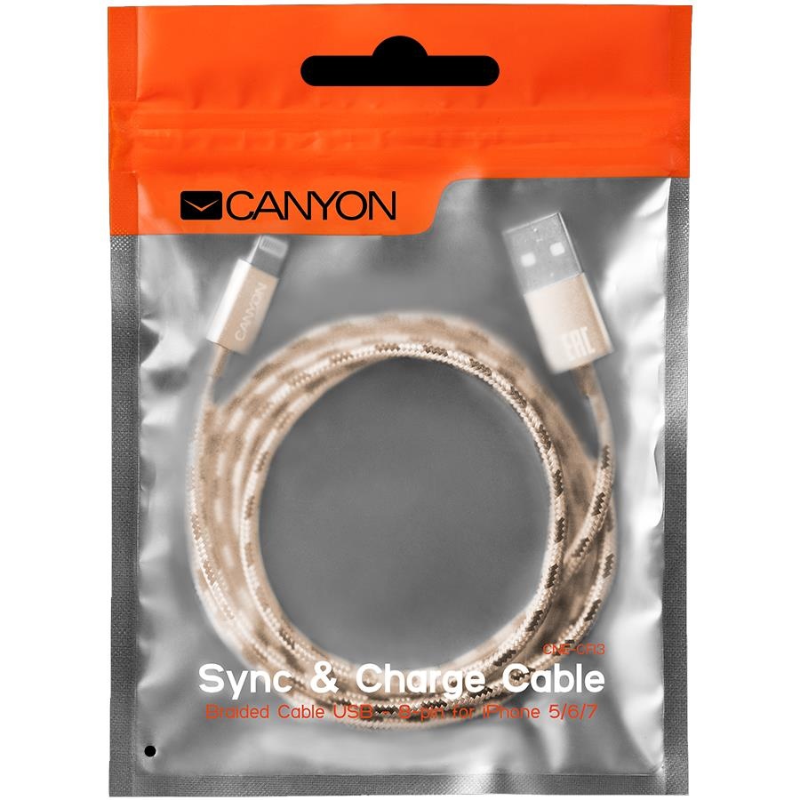 CANYON CFI3 ΚΑΛΩΔΙΟ ΦΟΡΤΙΣΗΣ LIGHTNING, ΧΡΥΣΟ - Image 2