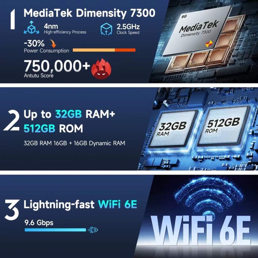 ULEFONE smartphone Armor 28 Pro, 6.67" & 1.04, 16/512GB, 5G, 10600mAh, IP68/IP69K/MIL-STD-810H, μαύρο - Image 10