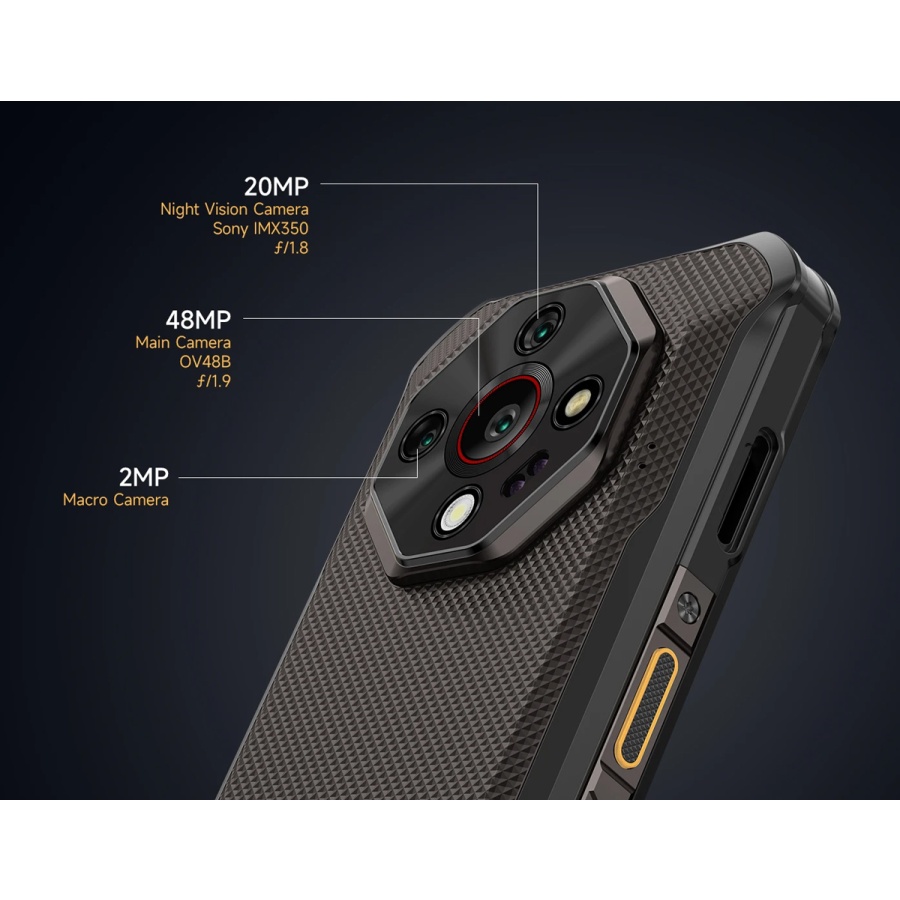 ULEFONE smartphone Armor X16, 6.56", 6/128GB, 10360mAh, IP68/IP69K/MIL-STD-810H, μαύρο - Image 12