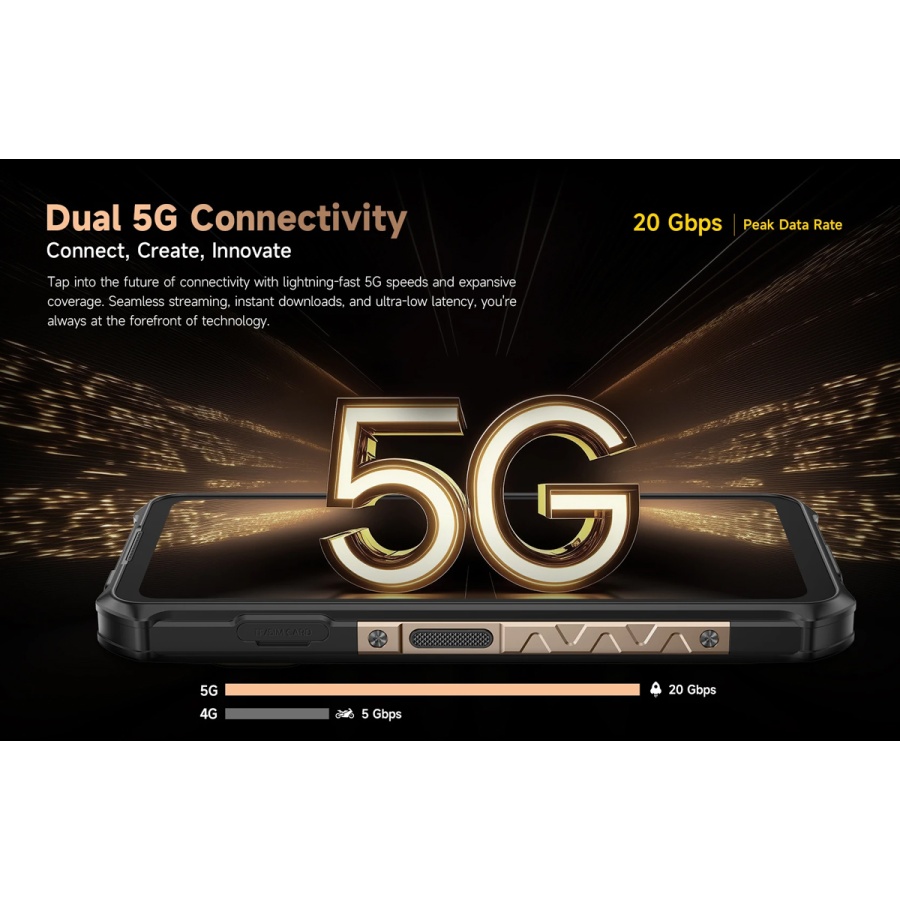 ULEFONE smartphone Armor X16 Pro, 6.56", 8/256GB, 5G, 10360mAh, IP68/IP69K/MIL-STD-810H, μαύρο - Image 5