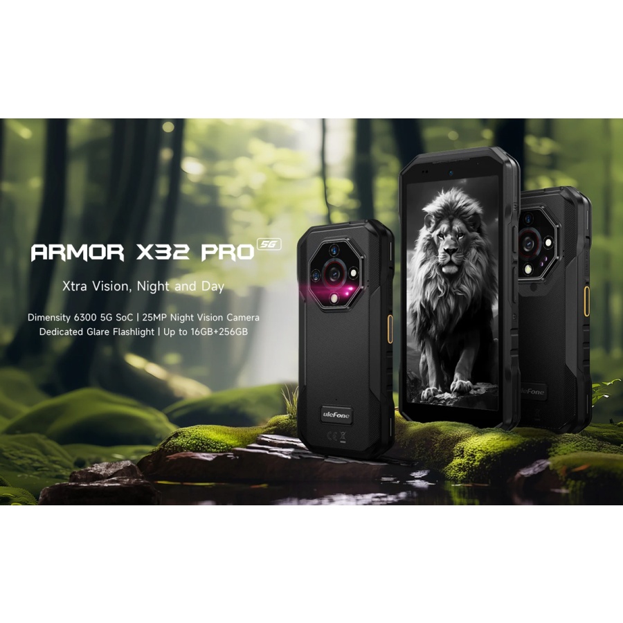 ULEFONE smartphone Armor X32 Pro, 5.65", 8/256GB, 5G, 5500mAh, IP68/IP69K, μαύρο - Image 2