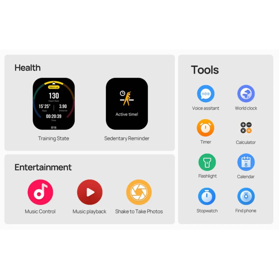 MIBRO smartwatch C4, heart rate, 2.01" TFT, 2 ATM, γκρι - Image 11