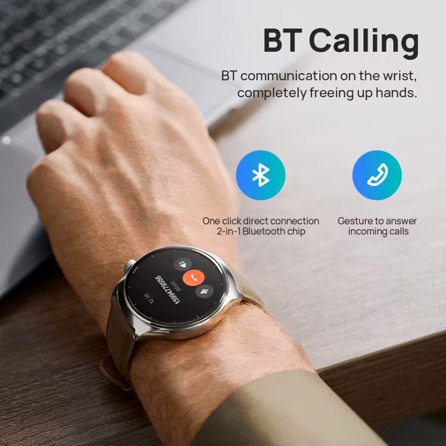 MIBRO smartwatch Lite 3 Pro με 2x λουράκια, heart rate, 1.32" AMOLED, GPS, 5 ATM, μαύρο/πράσινο - Image 7