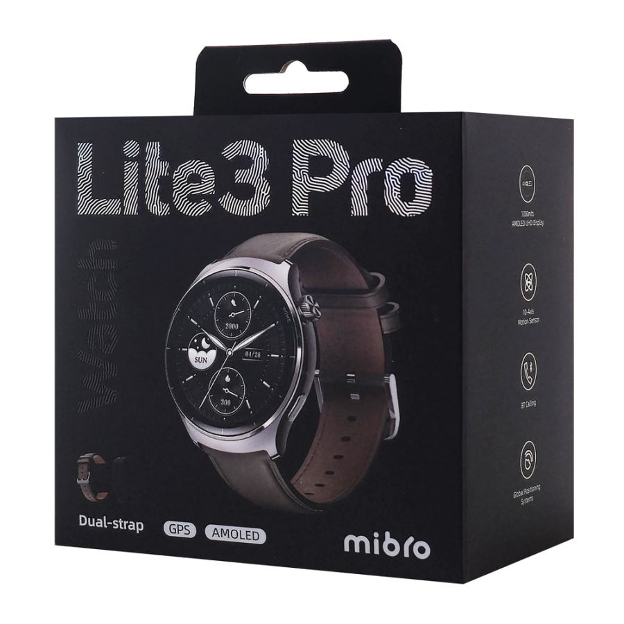 MIBRO smartwatch Lite 3 Pro με 2x λουράκια, heart rate, 1.32" AMOLED, GPS, 5 ATM, γκρι/καφέ - Image 3